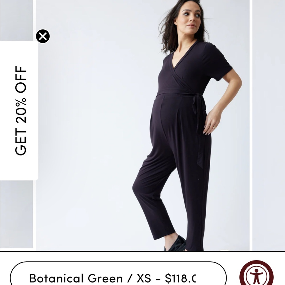 Ingrid & Isabel Black Maternity Jumpsuit